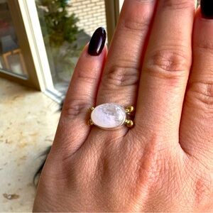 Silver Moonstone Ring